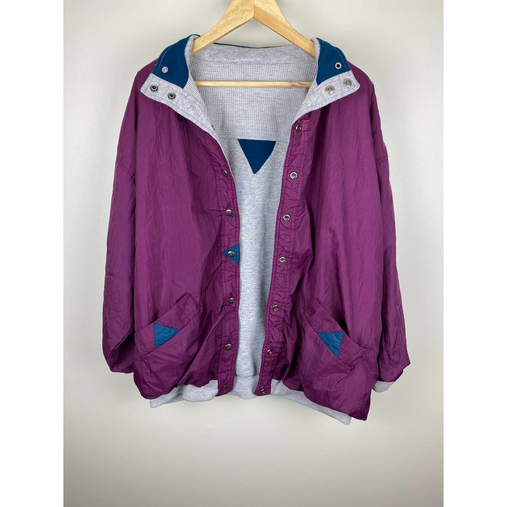 Retro Reversible 90s Triangle Color Block Vintage… - image 7
